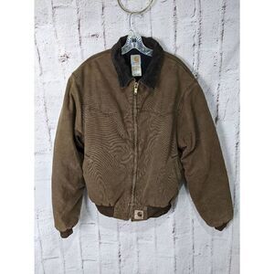 Vintage Carhartt Santa Fe Jacket Quilt Lined Mens Large Chestnut Brown Sz XL 90'